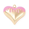Brass Enamel Pendants KK-P201-24G-F-1