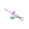 7Pcs Starfish Synthetic Turquoise & Glass Fish Beads Pendant Decorations HJEW-JM04134-5