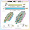 100Pcs 2 Styles Polyester Elastic Roll-up Storage Belt AJEW-FG0005-29-2