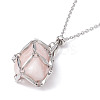 Tarnish Resistant 304 Stainless Steel Macrame Pouch Empty Stone Holder for Pendant Necklaces Making X-NJEW-JN04441-02-5