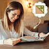 4Pcs 4 Style Felt & Kraft Paper Embroidery Corner Bookmarks FIND-OC0002-34-6