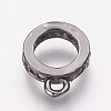 Brass Cubic Zirconia Tube Bails KK-P134-64B-2