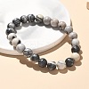 Natural Netstone Bead Stretch Bracelets BJEW-K212-B-021-1