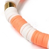 Polymer Clay Heishi Surfer Stretch Bracelet with 304 Stainless Steel Beaded BJEW-SW00110-06-3