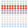 240Pcs 6 Colors UV Plating Acrylic Bead Cap OACR-TA0002-94-1