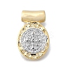 Religion Theme Brass Hammered Pendants KK-V010-09GP-01-1