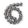 Transparent Electroplate Glass Beads Strands EGLA-N002-34G-F02-4