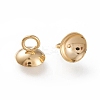 201 Stainless Steel Bead Cap Pendant Bails LS-STAS-K194-03G-02-3