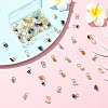 80Pcs 8 Styles Natural Gemstone Pendants PALLOY-YW00074-5
