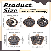 40Pcs 5 Styles Alloy Enamel Pendants ENAM-LP0002-05-2