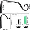  Iron Wall Hanging Bracket Plant Hooks HJEW-FH0001-04-4