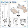 2Pcs 2 Styles Wing Alloy Pendant Decorations with Oval Tray HJEW-GA00049-02-2