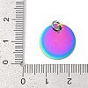 Ion Plating(IP) 304 Stainless Steel Pendants STAS-I311-21RC-3