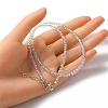 Bling Glass Round Beaded Necklace for Women NJEW-PH01490-04-5