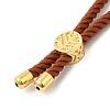 Twisted Nylon Cord Silder Bracelets X-DIY-B066-03G-4
