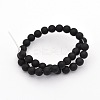 Dyed Natural Black Agate Beads Strands G-P088-14-6mm-2