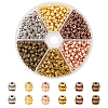 600Pcs 6 Colors Tibetan Style Alloy Beads TIBEB-AR0001-02-1