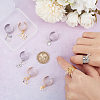 8Pcs 4 Style 304 Stainless Steel Open Cuff Rings Set RJEW-AB00011-2