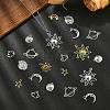100Pcs 10 Styles Tibetan Style Zinc Alloy Charms FIND-YW0007-15-5
