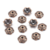6-Petal Tibetan Style Alloy Flower Bead Caps X-TIBE-S220-R-01-RS-1