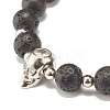 Adjustable Skull Braided Bead Bracelets BJEW-JB07497-01-4