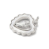 Brass Pave Natural White Shell Religion Pendants KK-S522-23P-B-2