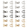 15Sets 3 Colors Alloy Rhinestone Hook and Eye Fasteners FIND-TA0006-54-2