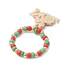 Christmas Theme Glass Seed Beads Stretch Ring Sets RJEW-TA00163-5