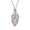 Crystal Holder Cage Necklace X-NJEW-JN04585-4