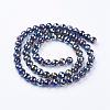 Electroplate Glass Bead Strands EGLA-R040-10mm-M-2