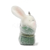 Animal Theme Flocky Opaque Resin Pendants RESI-H042-01P-11-2