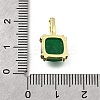 Dyed Natural Green Jade Faceted Pendants KK-U072-35G-02-3