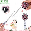 Sequin Quicksand Effect Acrylic & ABS Plastic Badge Reel AJEW-SZ0002-46B-2