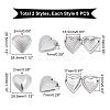 16Pcs 2 Style 316 Stainless Steel Locket Pendants STAS-DC0002-69-3