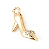 Brass Micro Pave Clear Cubic Zirconia Pendants KK-R219-34A-G-1