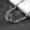 Tarnish Resistant Trendy Unisex 304 Stainless Steel Figaro Chain Necklaces LS-STAS-E063-08-1