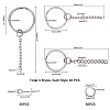 304 Stainless Steel Keychain Ring STAS-UN0003-23P-3