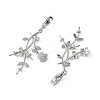 SHEGRACE Brass Micro Pave Cubic Zirconia Peg Bails XGRQ5S483-848-P-2