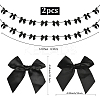 2Pcs Cloth Bowknot Hanging Banner for Christmas Tree Decoration AJEW-SP0002-82A-2