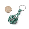 Polyester Braid Ball Stainless Steel Keychains KEYC-JKC01119-4