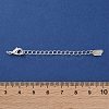 Brass Lobster Clasps & Ends with Chain KK-F880-35S-4