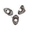 Natural Howlite Retro Finger Rings RJEW-B067-02R-24-1