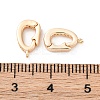 Brass Micro Pave Cubic Zirconia Fold Over Clasps KK-D360-12G-3