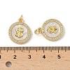 Brass Micro Pave Cubic Zirconia with Shell Pendants KK-Z115-06G-3