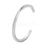 Non-Tarnish 304 Stainless Steel Twisted Open Cuff Bangles for Women BJEW-B097-01P-1