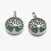 Natural Green Aventurine Pendants G-E449-C04-1