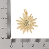 Brass Micro Pave Clear Cubic Zirconia Pendants LS-ZIRC-A013-53G-3