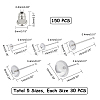 304 Stainless Steel Stud Earring Findings & Ear Nuts STAS-UN0005-85P-2