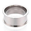 201 Stainless Steel Grooved Finger Ring Settings STAS-WH0047-8mm-20S-1