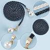 Imitation Leather Braided Chain Belts with Imitation Pearl AJEW-CP0008-67C-6